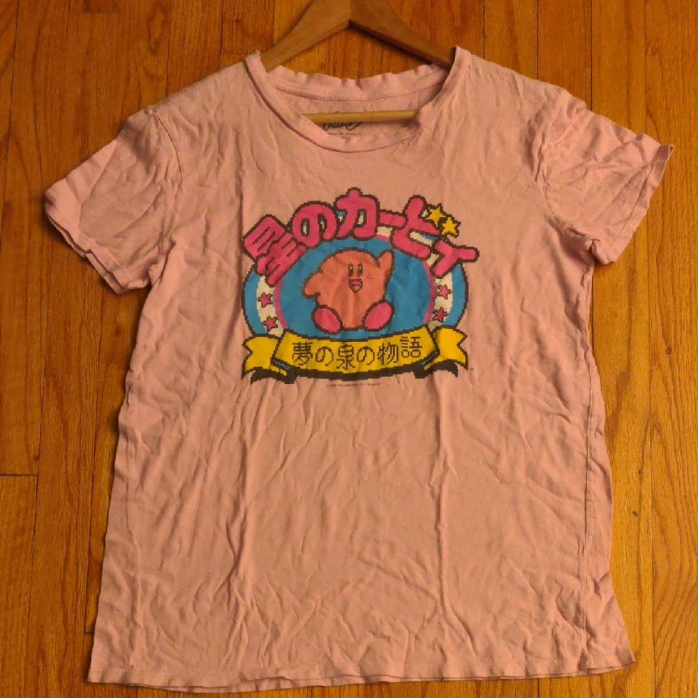 like NEW Nintendo Kirby Pink Graphic T-Shirt Men's size S‎ unisex